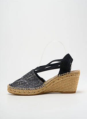 Espadrilės satino audinys kulnas nuo 7 iki 9 cm juodas MONTANE moteris