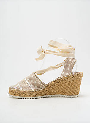 Espadrilės šnervių uždarymas kulnas nuo 7 iki 9 cm bežinis MONTANE moteris