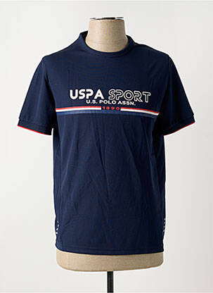T-marškinys centrinė iškirptė trumpas rankovės mėlyna U.S. POLO ASSN vyras