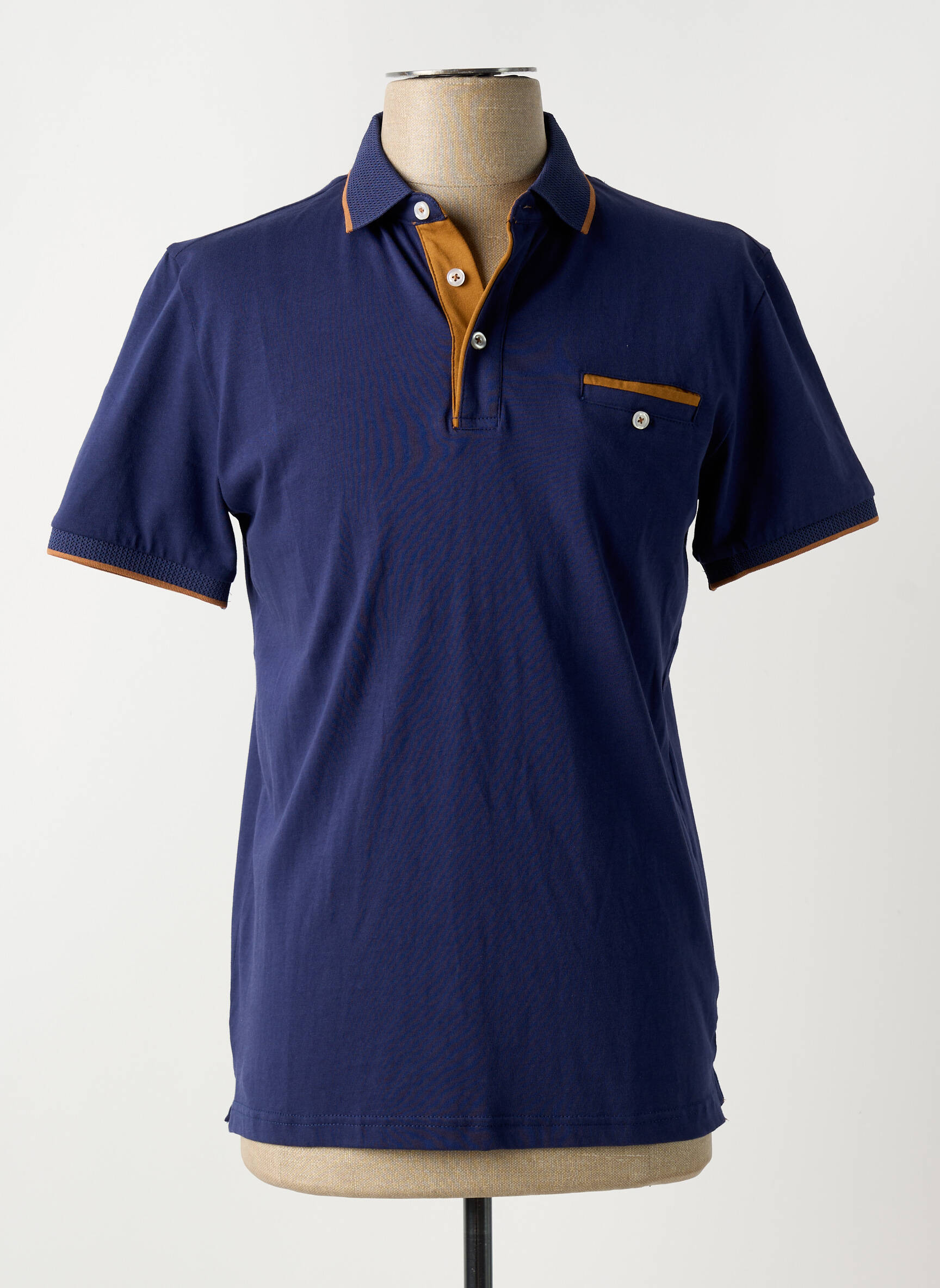 Polo jersey audinys trumpas rankovės mėlyna DOSGALGOS vyras