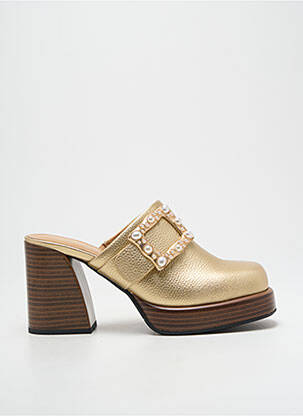 Mule/sabotai lygus audinys kulnas nuo 7 iki 9 cm auksas NOA HARMON moteris