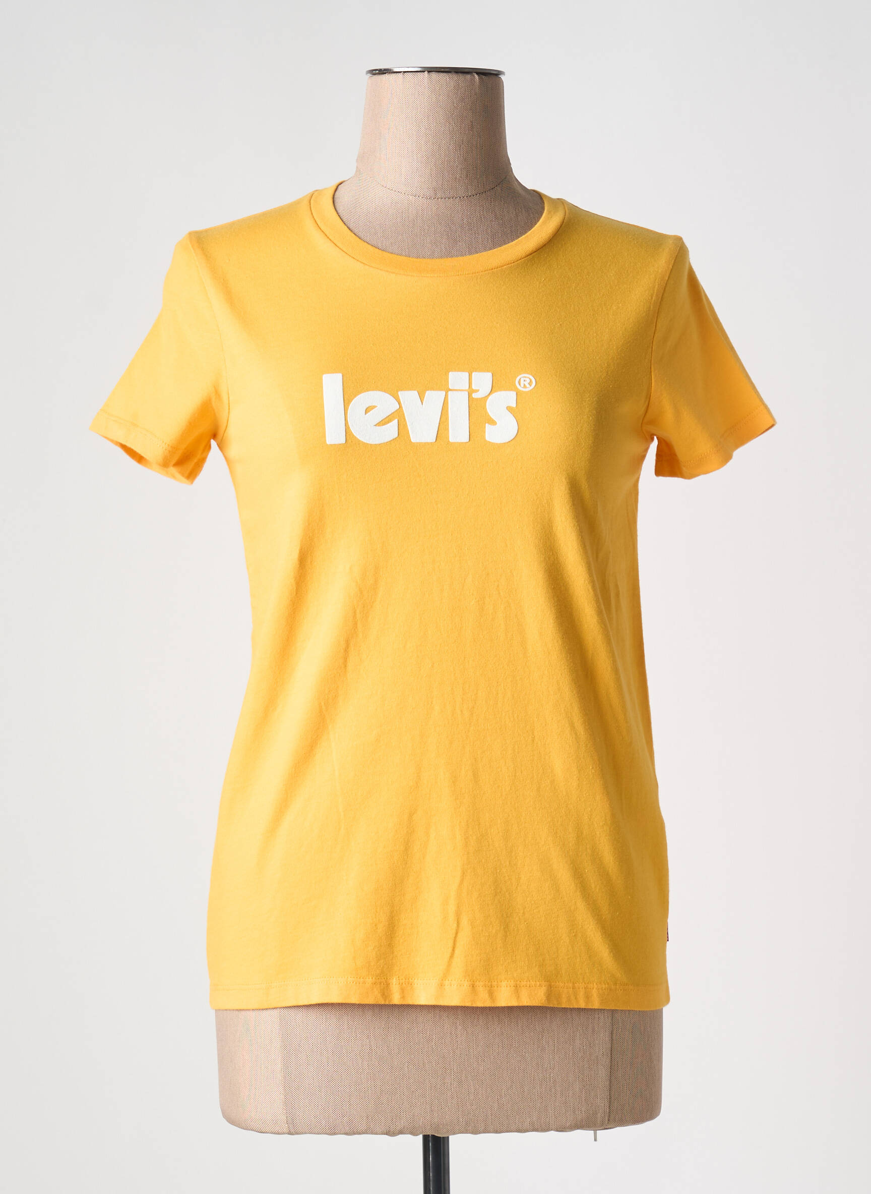 T-marškinys floqué serigrafija trumpas rankovės oranžinė LEVI'S moteris