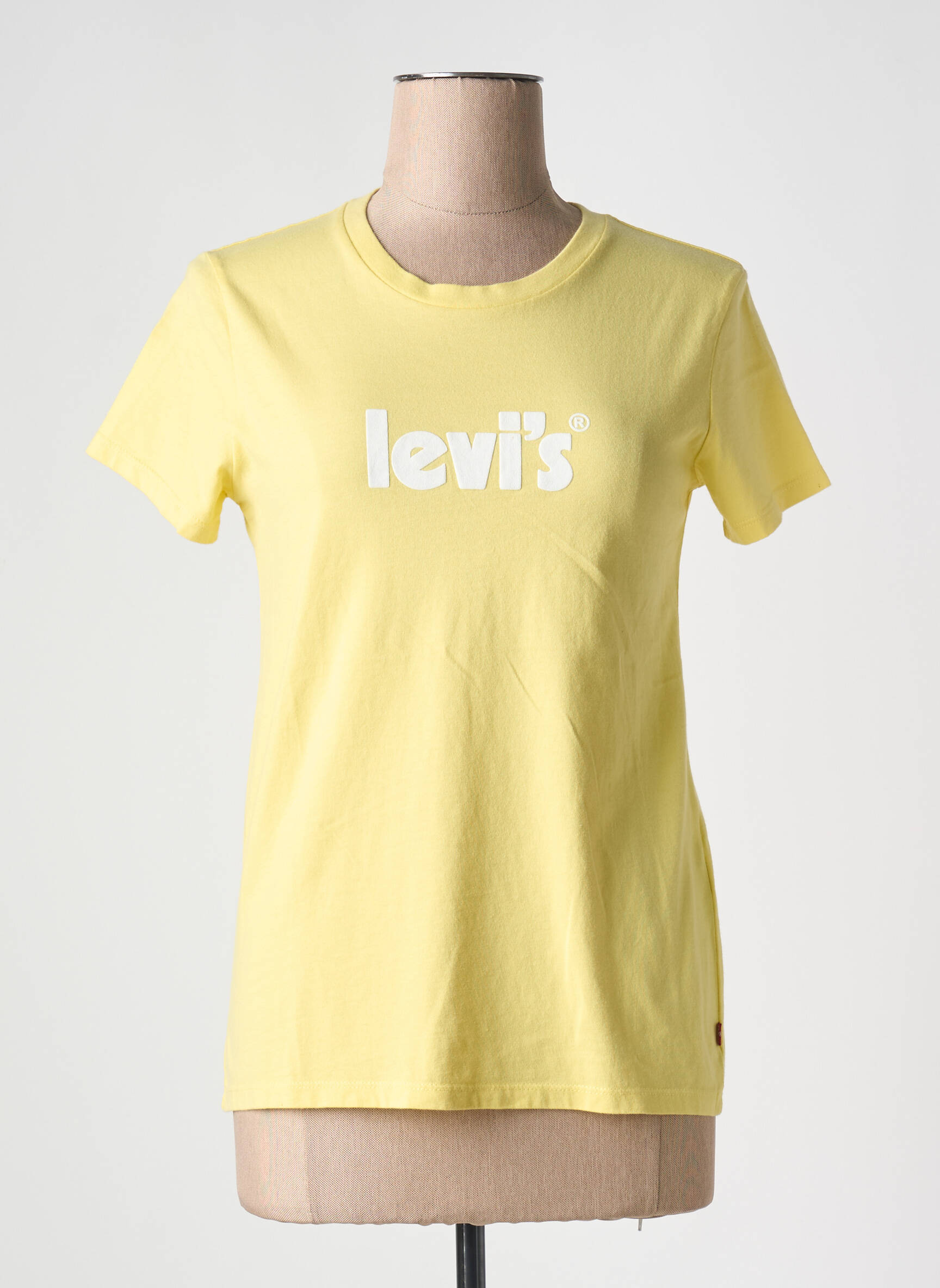 T-marškinys floqué serigrafija trumpas rankovės geltona LEVI'S moteris