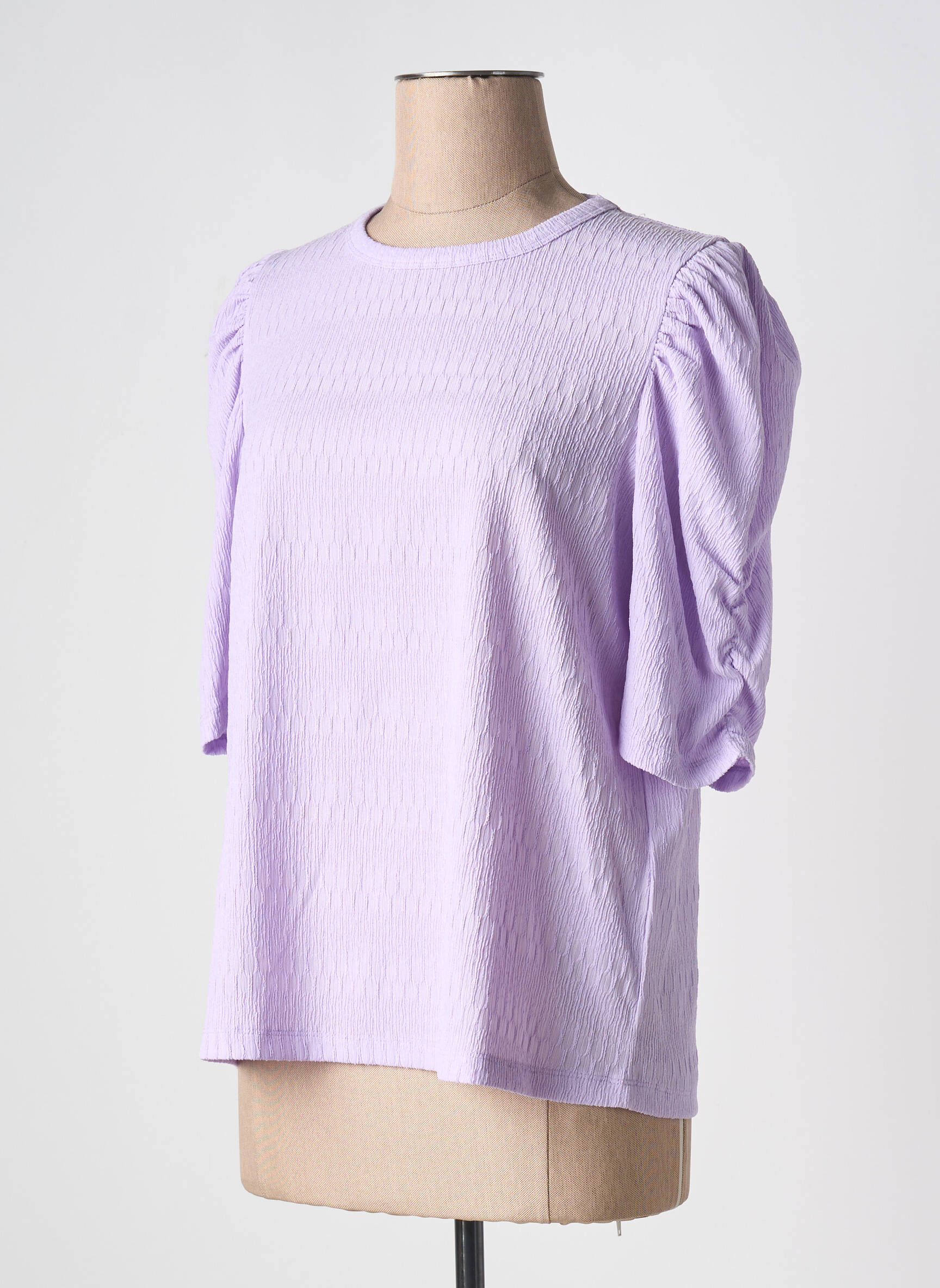 Viršūnė centrinė iškirptė 3/4 rankovės violetinis ESQUALO moteris