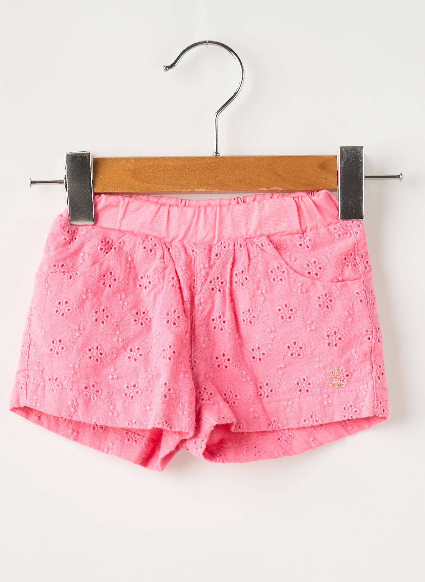 Šortas kišenės reguliuojamo dydžio rožinė PETIT BATEAU mergina