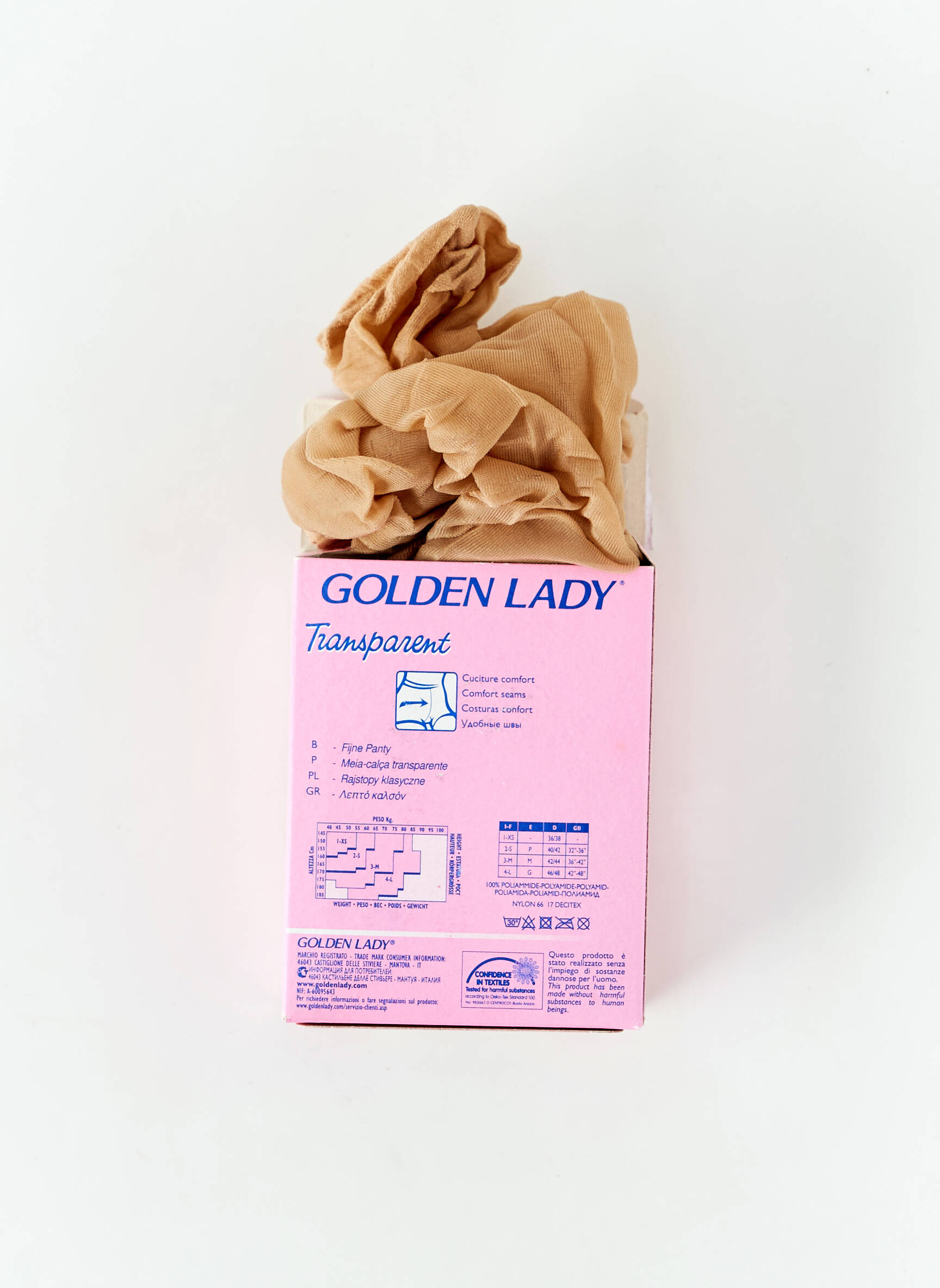 Kojinės permatomo audinys kremas GOLDEN LADY moteris