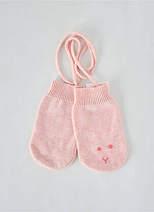 Pirštinės siuvinėjimas rožinė PETIT BATEAU mergina