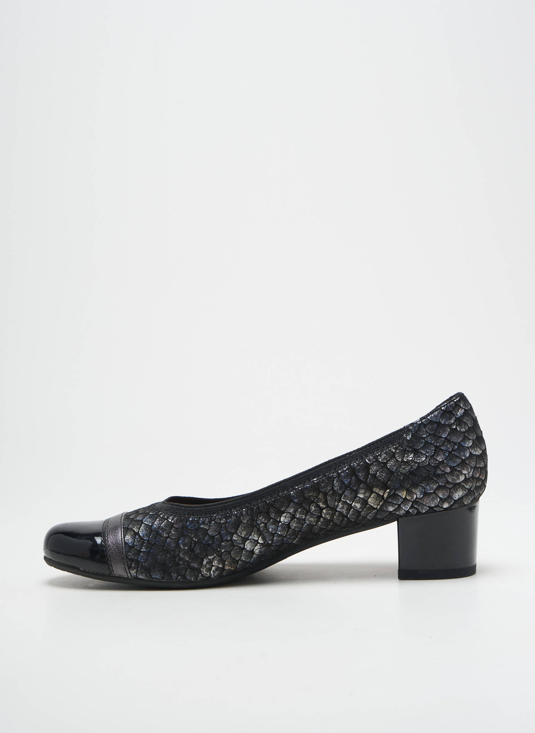 Balerinos lygus medžiaga kulnas nuo 4 iki 6 cm sidabrinė SWEET moteris