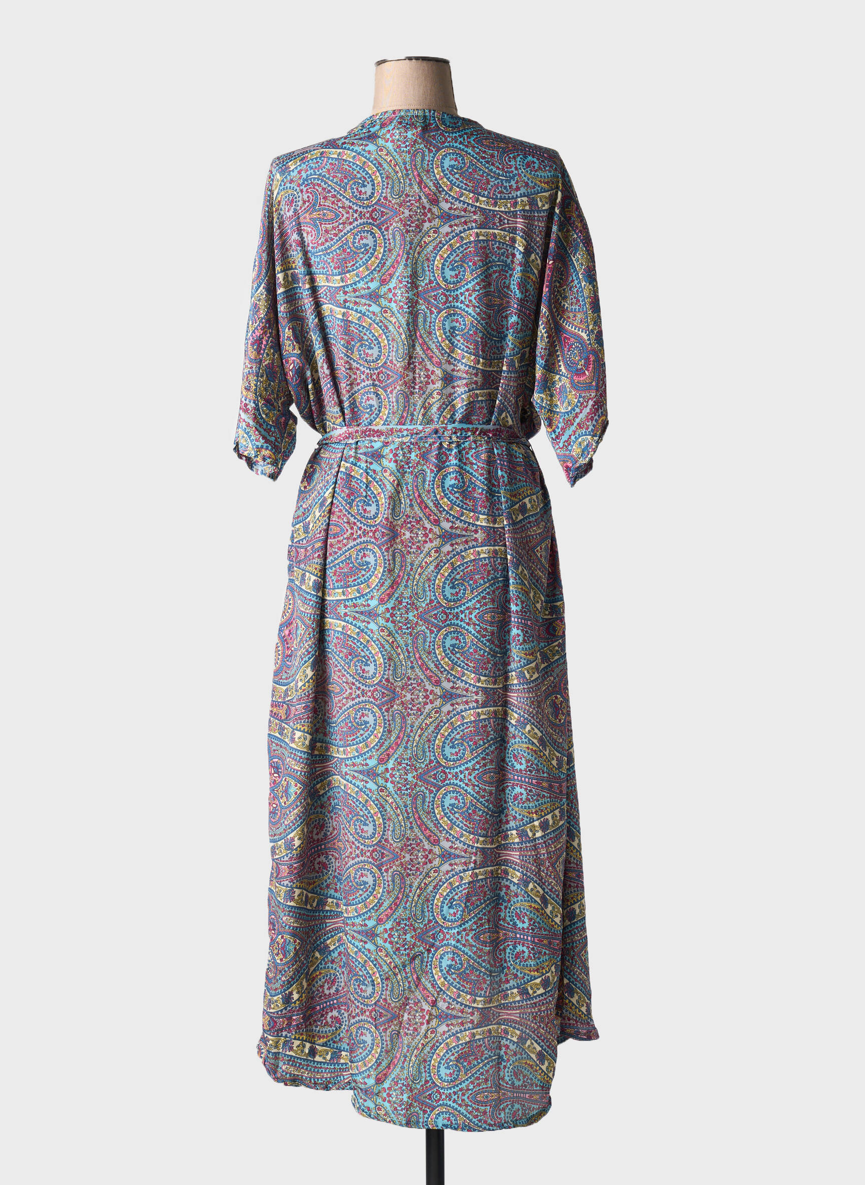 Kimono striukė col v mėlyna SWARNA GREECE moteris