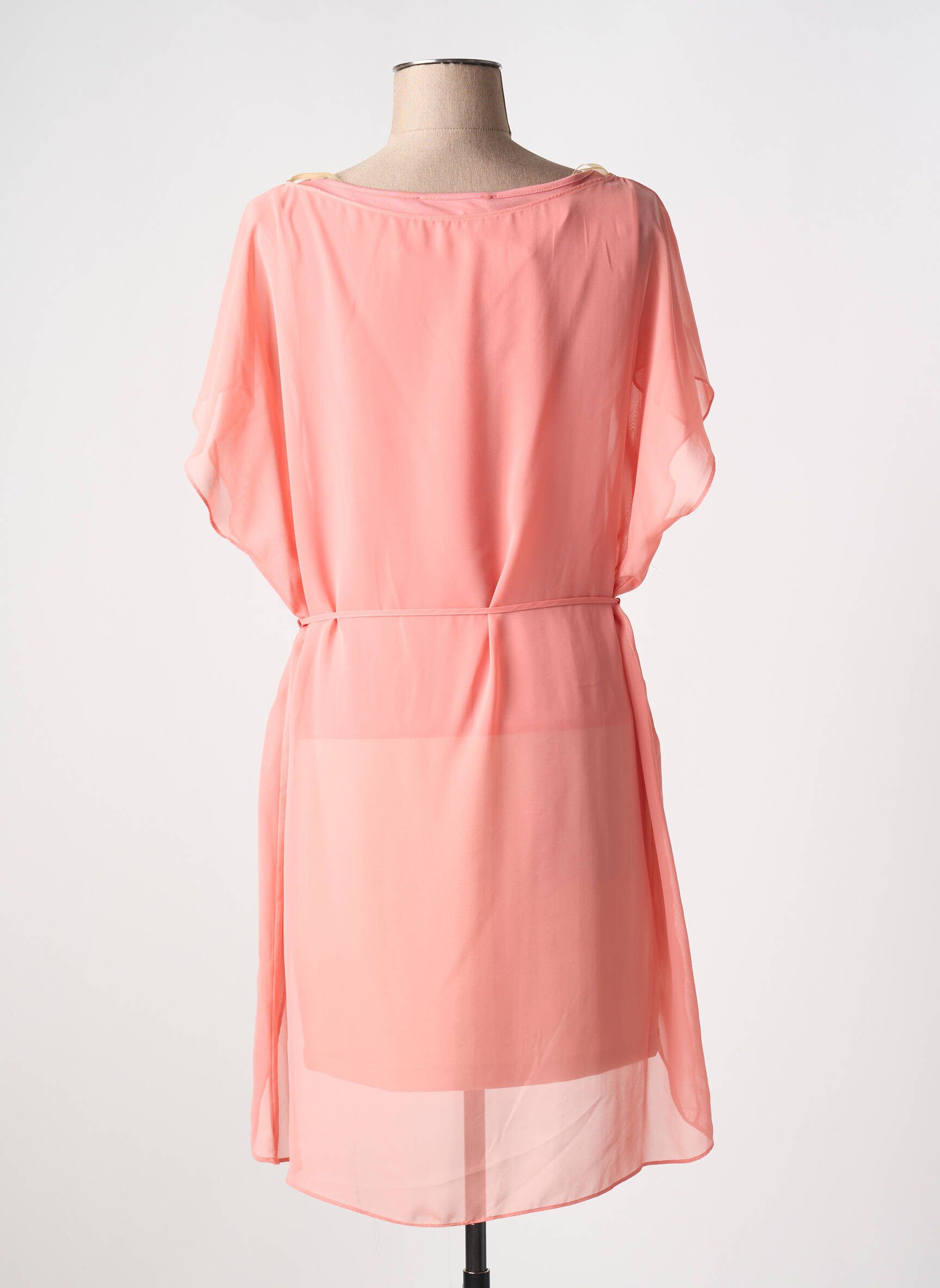 Trumpa suknelė sklandi forma trumpas rankovės oranžinė VERSACE 1969 ABBIGLIAMENTO SPORTIVO SRL moteris
