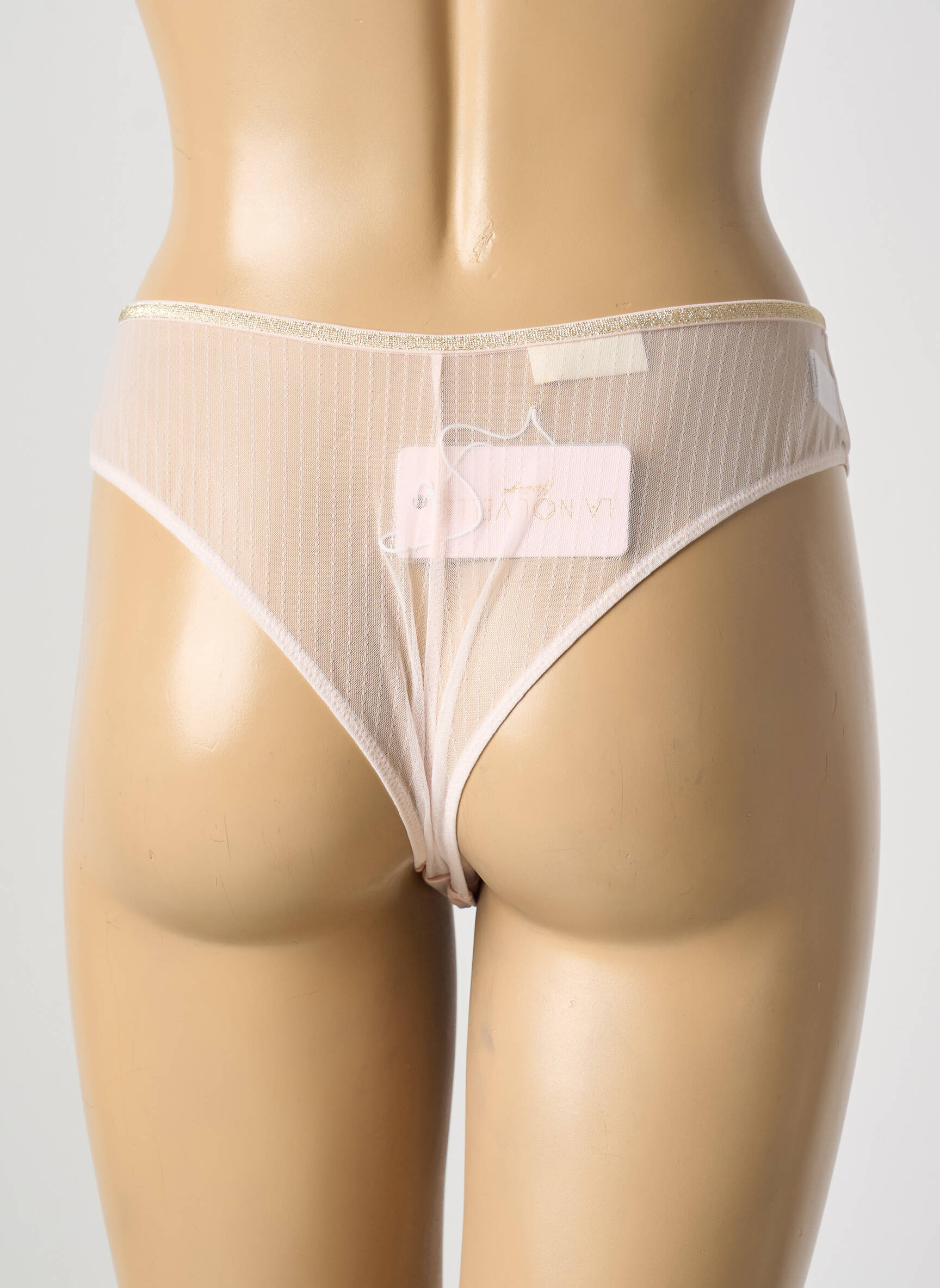 Tanga satino audinys rožinė LA NOUVELLE moteris