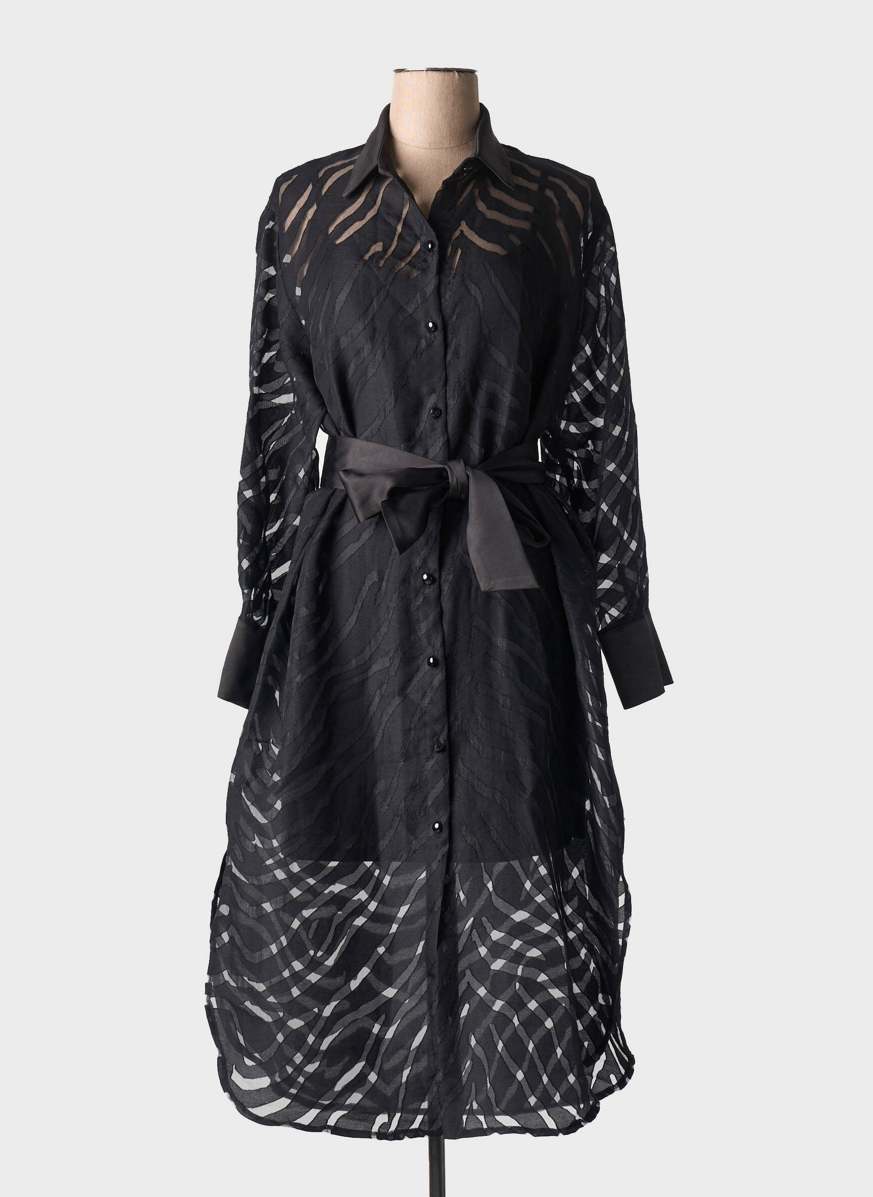 Pusilgių suknelė ilgos rankovės ilgos rankovės juodas ACCESS FASHION moteris