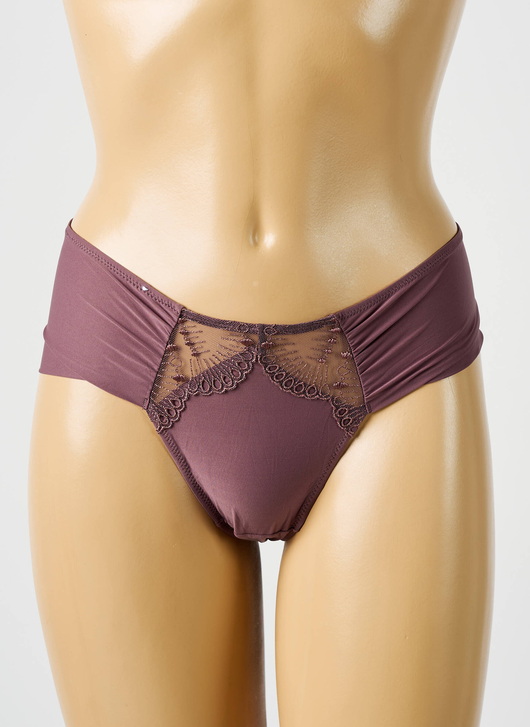 Tanga satino audinys violetinis LEJABY moteris
