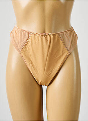 Tanga satino efektas rudas BARBARA moteris