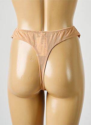 Tanga satino efektas rudas BARBARA moteris