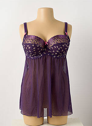 Viršūnė/marškinys siuvinėjimas violetinis SCULPTRESSE moteris