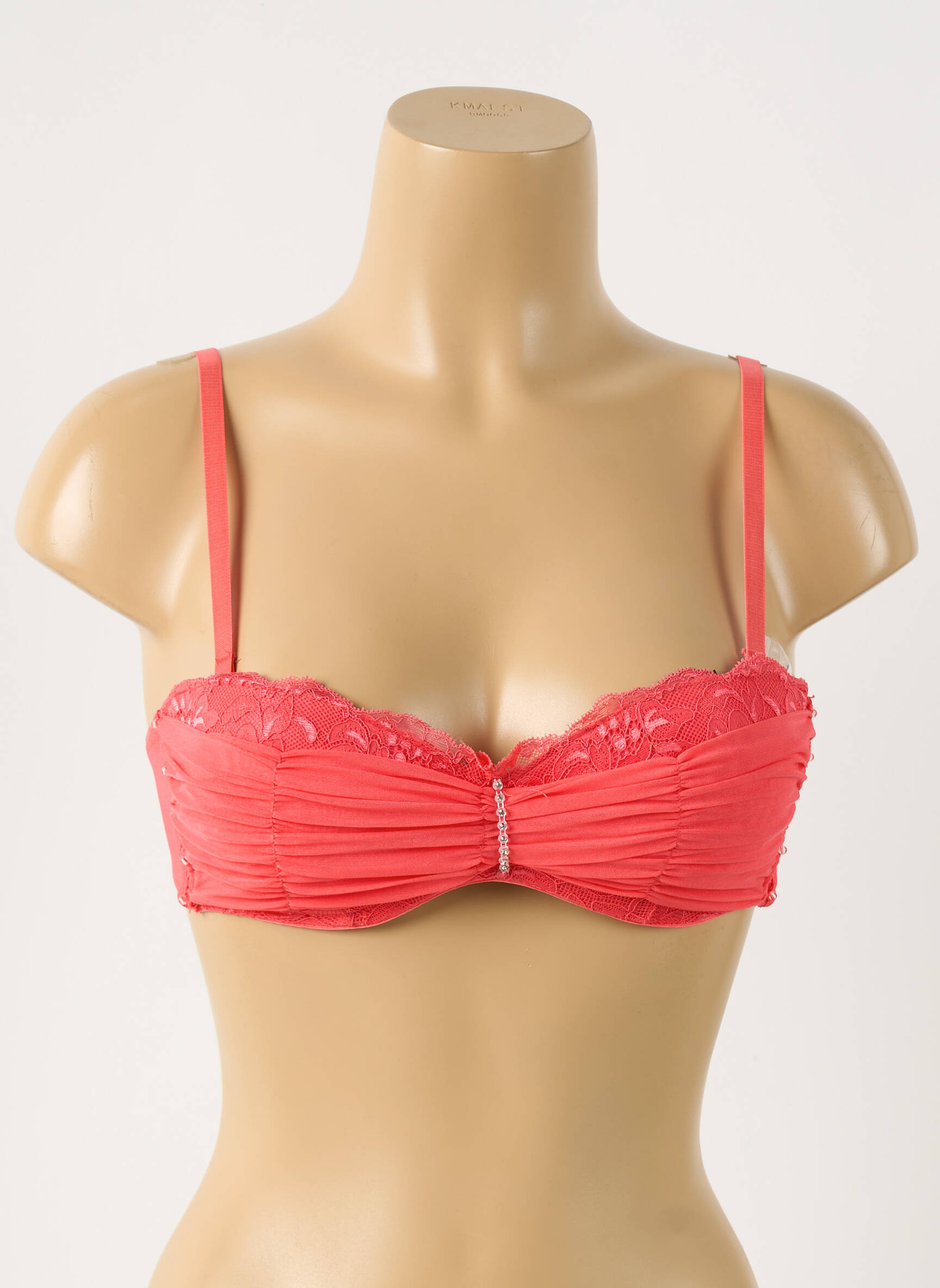 Liemenėlė push-up liemenėlė su aukštu palaikymu push-up liemenėlė su aukštu palaikymu oranžinė AIMÉE L. moteris
