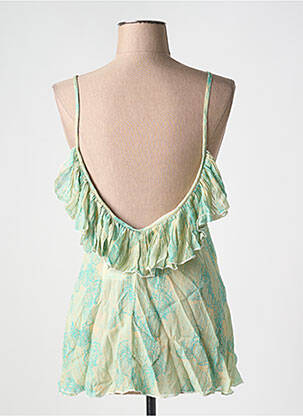 Viršūnė rankovės su reguliuojamomis petnešomis plonos dirželiai mėlyna NEKANE moteris