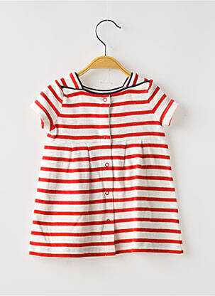 Pusilgių suknelė trumpas rankovės trumpas rankovės baltas PETIT BATEAU mergina