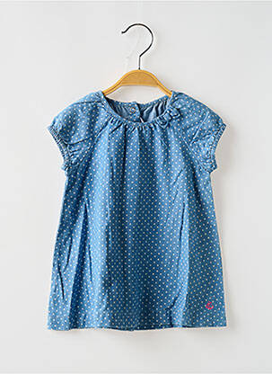 Pusilgių suknelė trumpas rankovės trumpas rankovės mėlyna PETIT BATEAU mergina