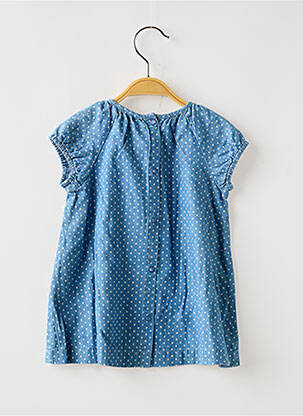 Pusilgių suknelė trumpas rankovės trumpas rankovės mėlyna PETIT BATEAU mergina
