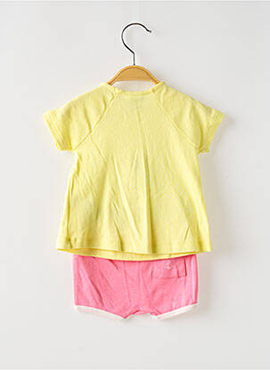 Šortų rinkinys tiesi iškirptė geltona PETIT BATEAU mergina