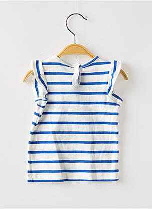Marškiniai be rankovių tiesi kirpimas be rankų mėlyna PETIT BATEAU mergina