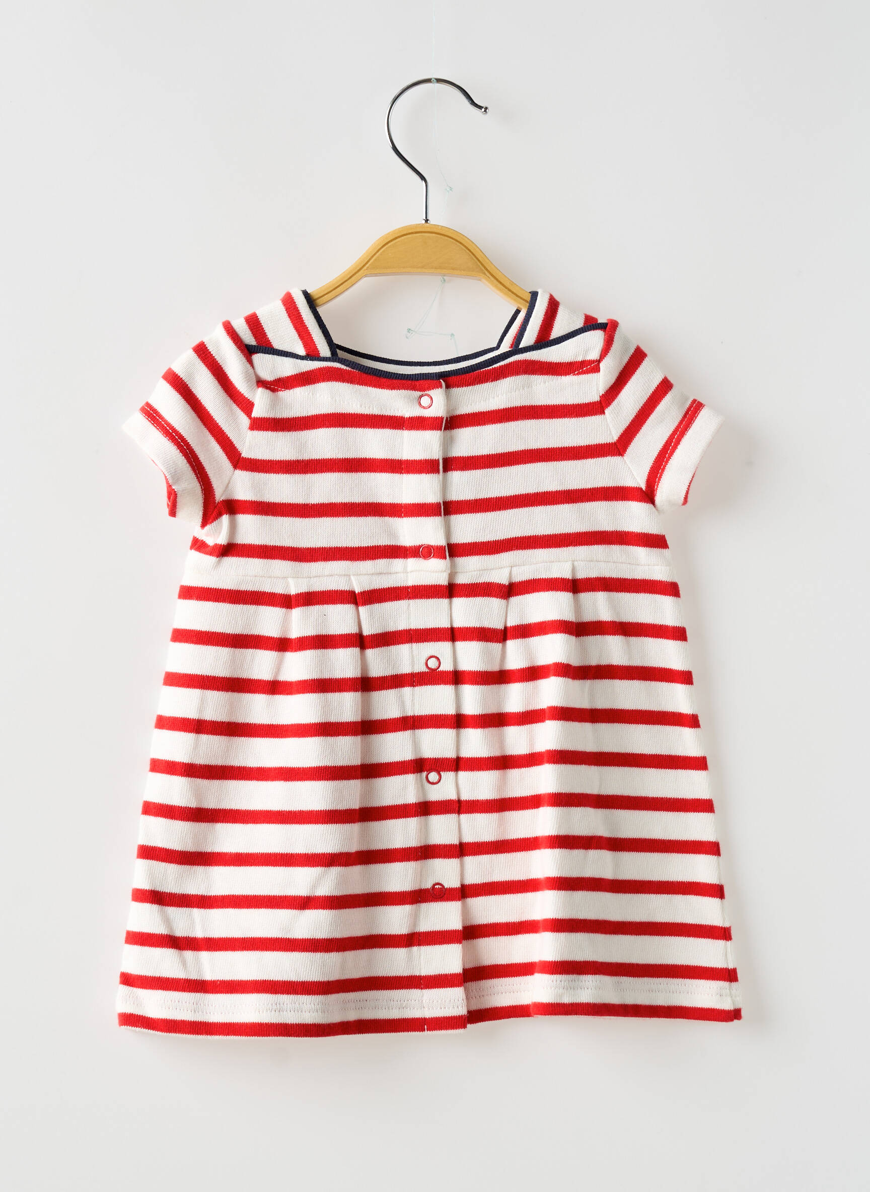 Pusilgių suknelė trumpas rankovės trumpas rankovės baltas PETIT BATEAU mergina