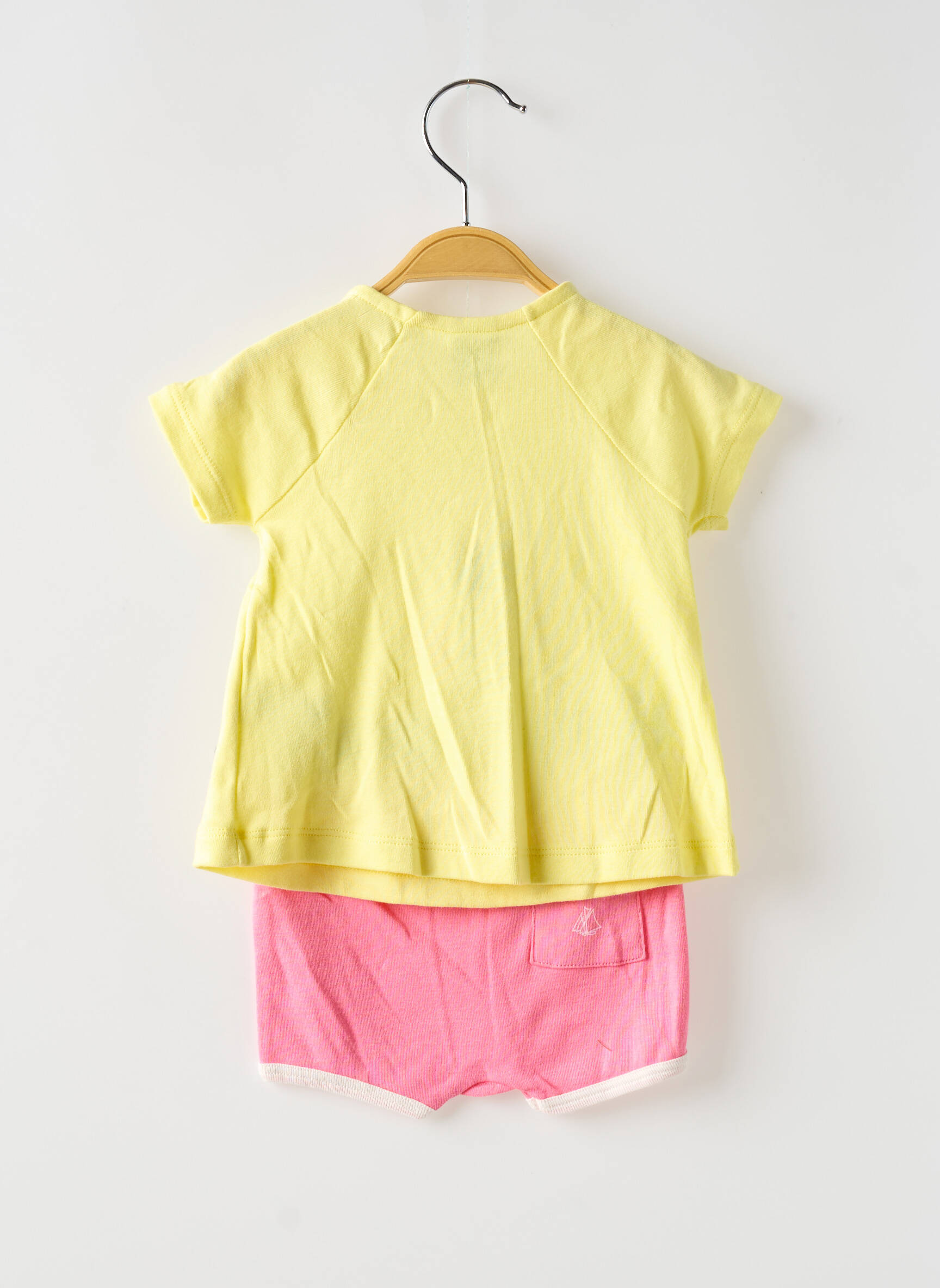 Šortų rinkinys tiesi iškirptė geltona PETIT BATEAU mergina