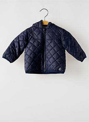 Pūkinė striukė tiesi kirpimas be gobtuvų mėlyna PETIT BATEAU vaikas