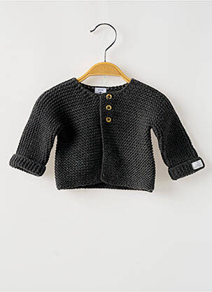 Ilgų rankovių liemenė tiesi kirpimas pilka PETIT BATEAU mergina
