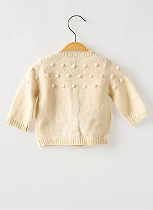 Ilgų rankovių liemenė bordo kraštų apdaila bežinis PETIT BATEAU mergina