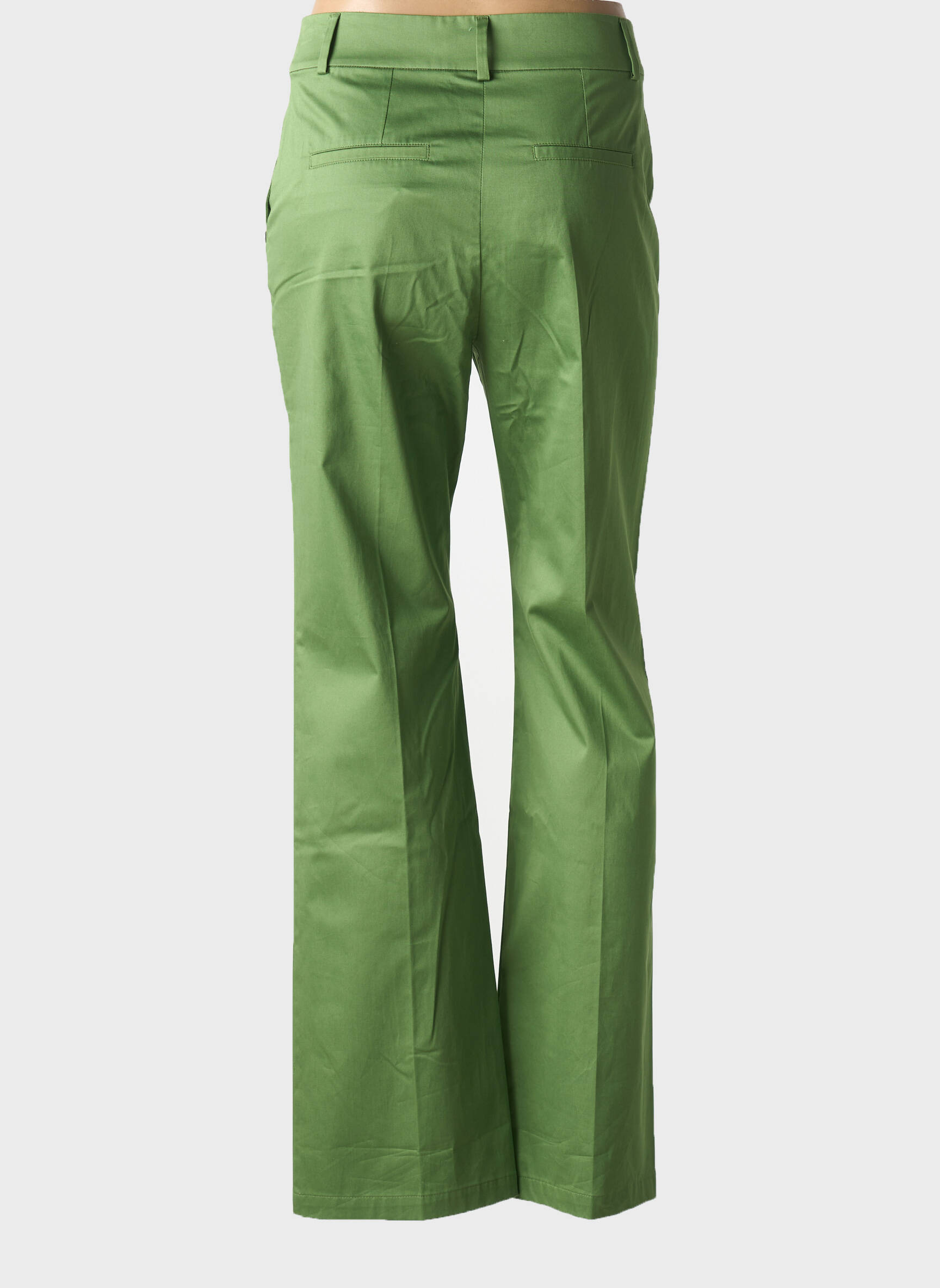 Tiesi kelnė popelinos audinys, kuris pasižymi lygiu ir tankiu paviršiumi. aukšta talija žalias PENNYBLACK moteris