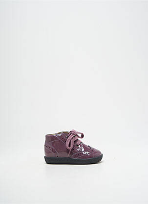 Bateliai lakuotas audinys apvalus mygtukas violetinis FALCOTTO mergina