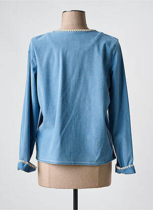 Kasdienis švarkas apvalus kaklas mėlyna ICHI moteris