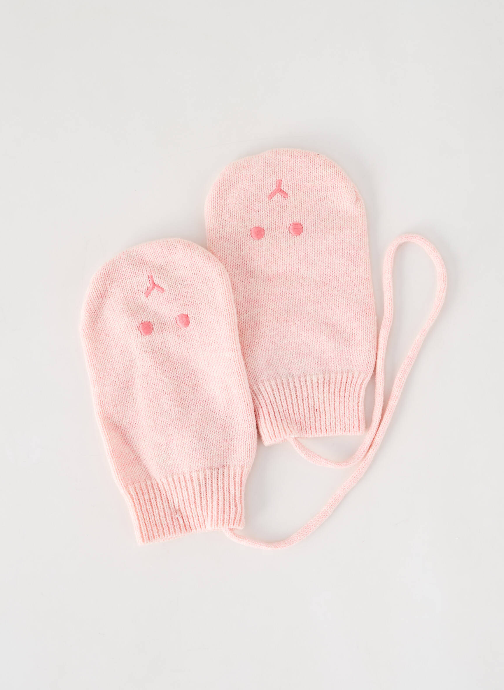 Pirštinės siuvinėjimas rožinė PETIT BATEAU mergina