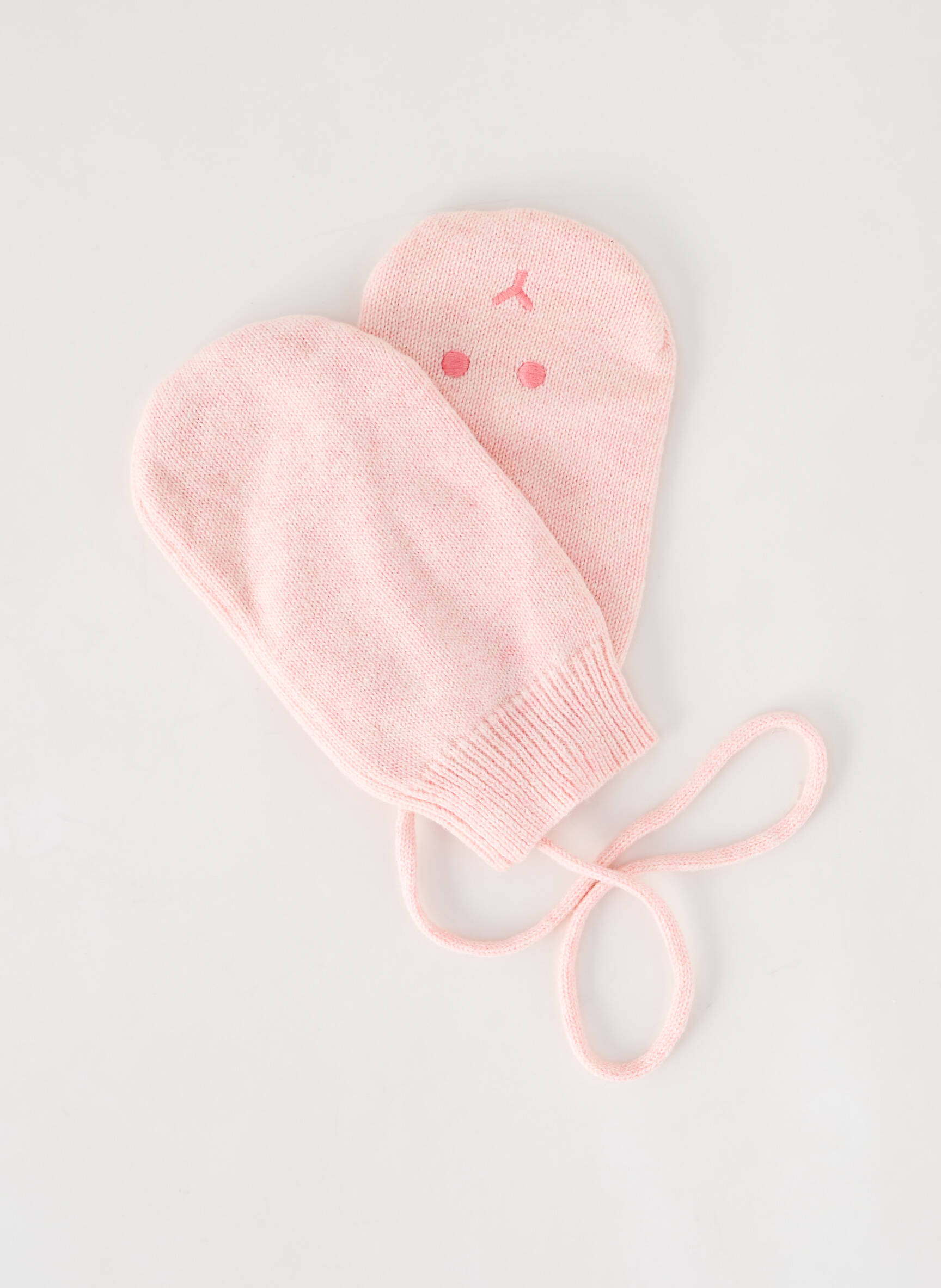 Pirštinės siuvinėjimas rožinė PETIT BATEAU mergina