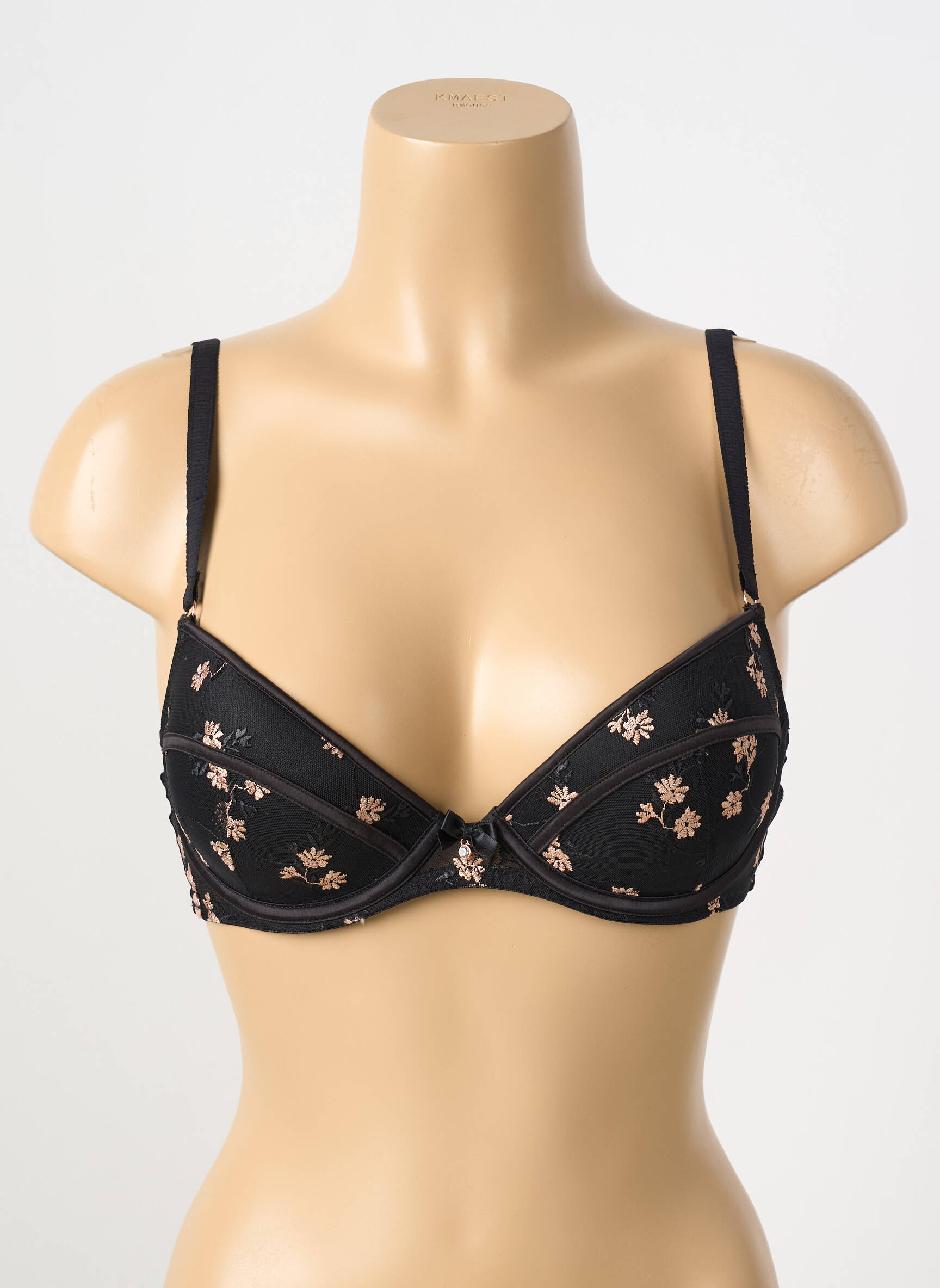 Liemenėlė push-up liemenėlė su aukštu palaikymu push-up liemenėlė su aukštu palaikymu juodas BRIGITTE BARDOT moteris