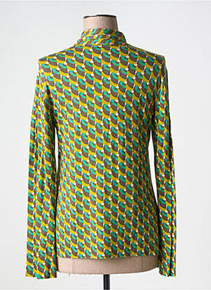 Moteriškas marškinys fantazijos raštas ilgos rankovės žalias MALIPARMI moteris