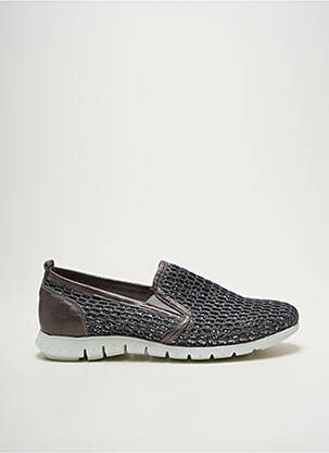 Slip-on batai blizgučių audimas, blizgus audimas plokščias kulnas iki 3 cm sidabrinė DORKING moteris