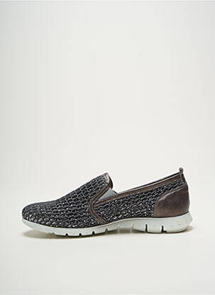 Slip-on batai blizgučių audimas, blizgus audimas plokščias kulnas iki 3 cm sidabrinė DORKING moteris