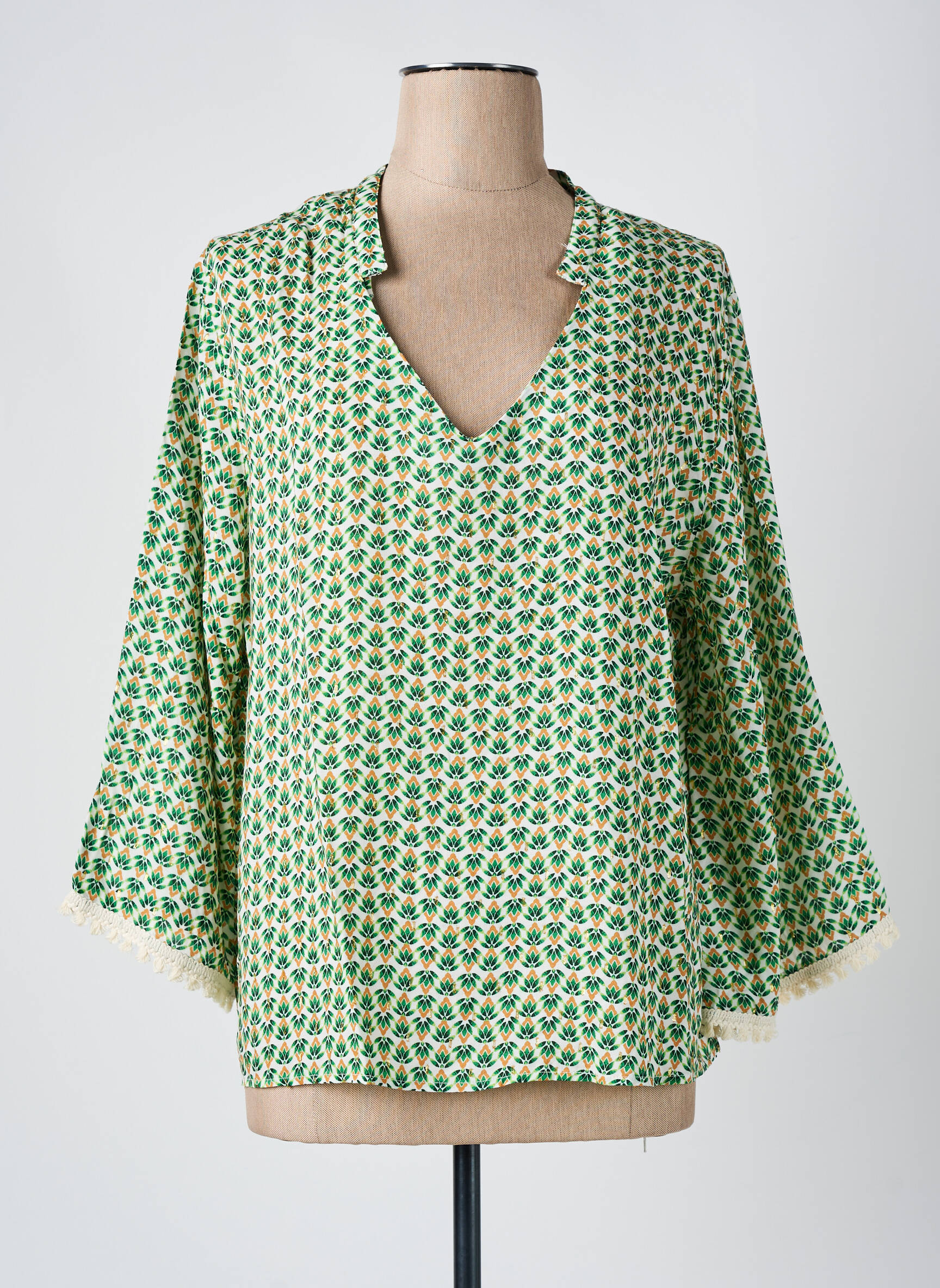 Bluzonai fantazijos raštas 3/4 rankovės žalias LA CIBLE ROUGE moteris