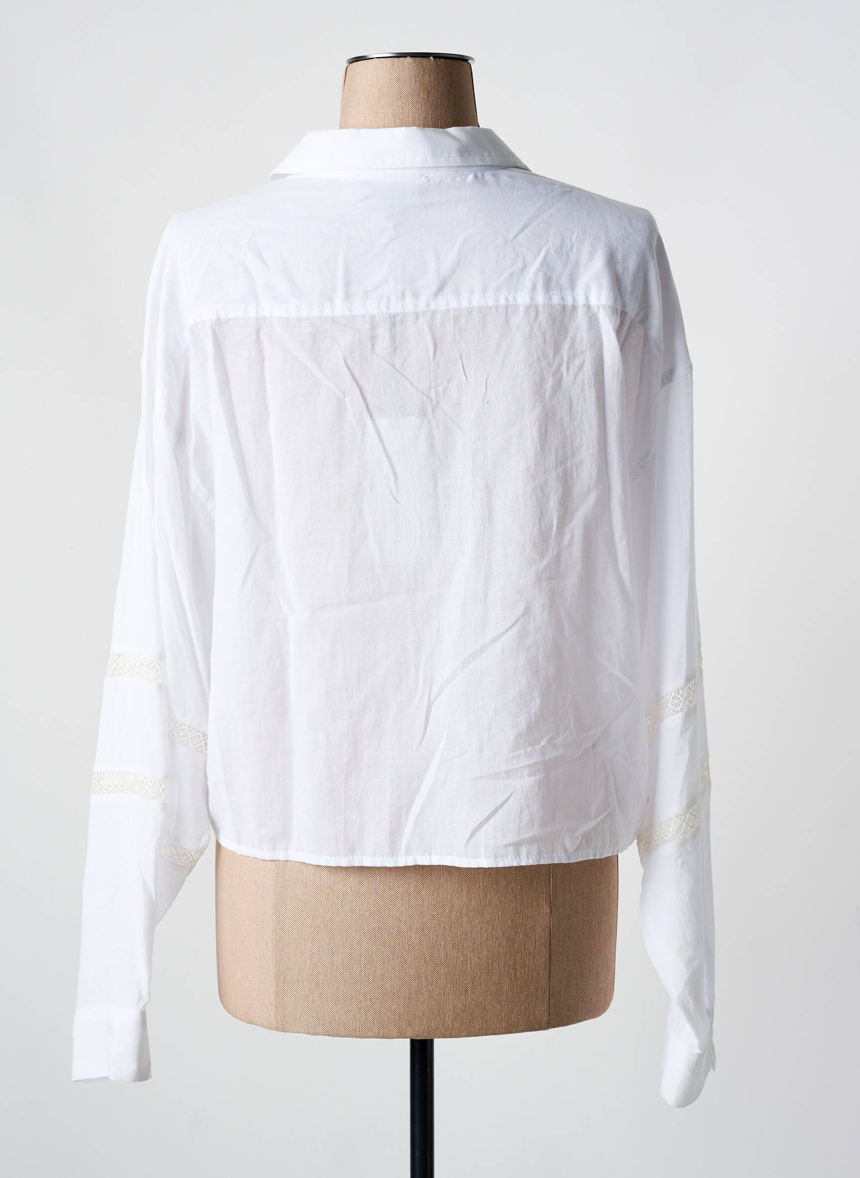 Moteriškas marškinys tiesi kirpimas ilgos rankovės baltas EVA KAYAN moteris