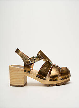 Sandalai/nu pėdos pusiau kompensuotas kulnas nuo 7 iki 9 cm auksas MINKA DESIGN moteris