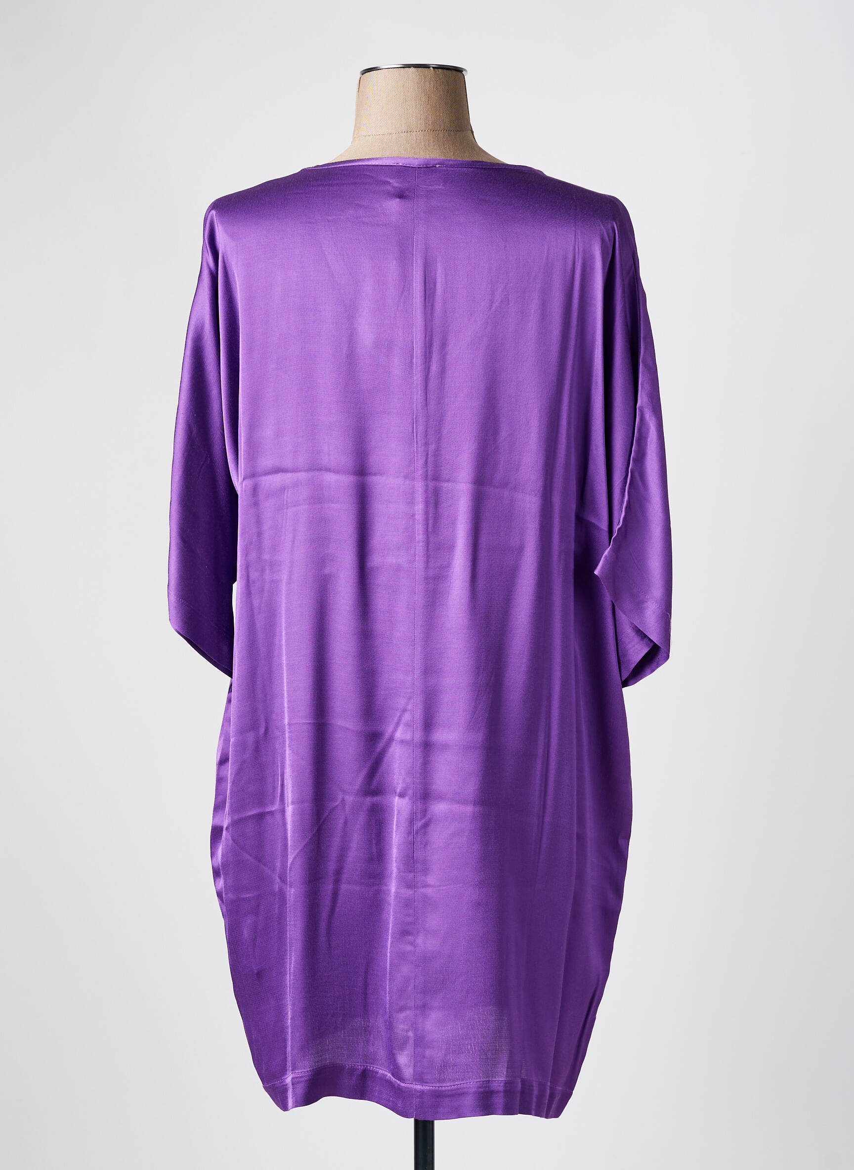 Pusilgių suknelė 3/4 rankovės 3/4 rankovės violetinis MAEVY moteris