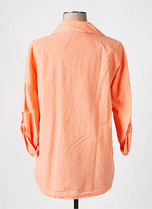 Moteriškas marškinys tiesi kirpimas 3/4 rankovės oranžinė NEW COLLECTION moteris