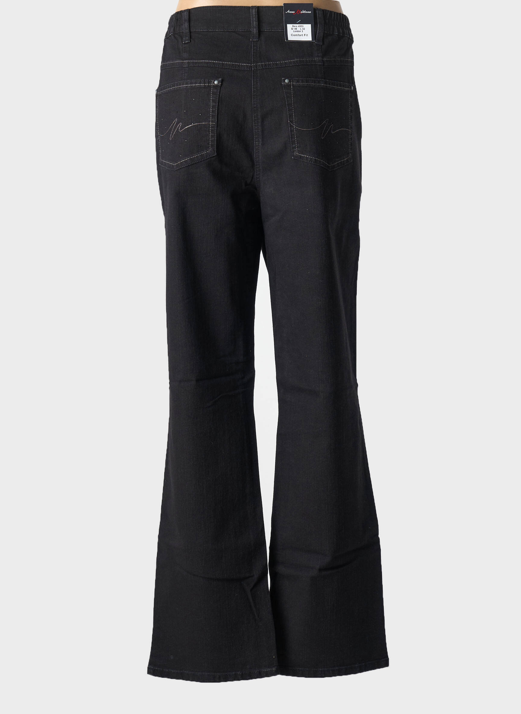Bootcut džinsai normala dydis normala dydis juodas ANNA MONTANA moteris