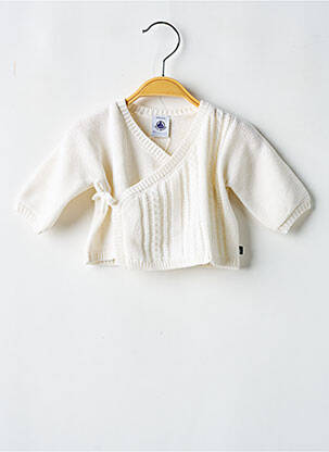 Ilgų rankovių liemenė tiesi kirpimas baltas PETIT BATEAU vaikas