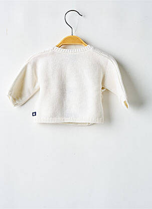 Ilgų rankovių liemenė tiesi kirpimas baltas PETIT BATEAU vaikas
