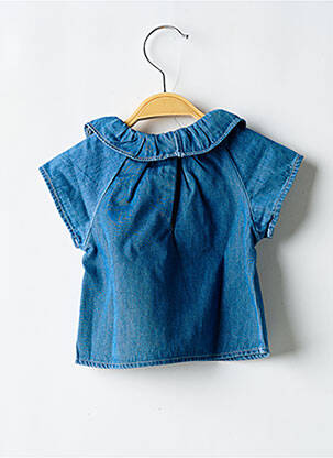 Bluzonai trumpas rankovės trumpas rankovės mėlyna PETIT BATEAU mergina